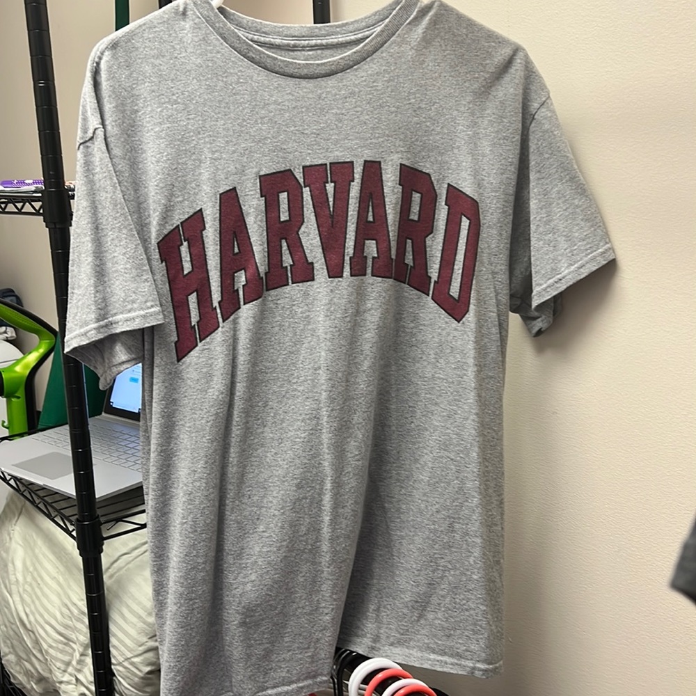 Vintage Harvard Heather Grey T-shirt Unisex Large
